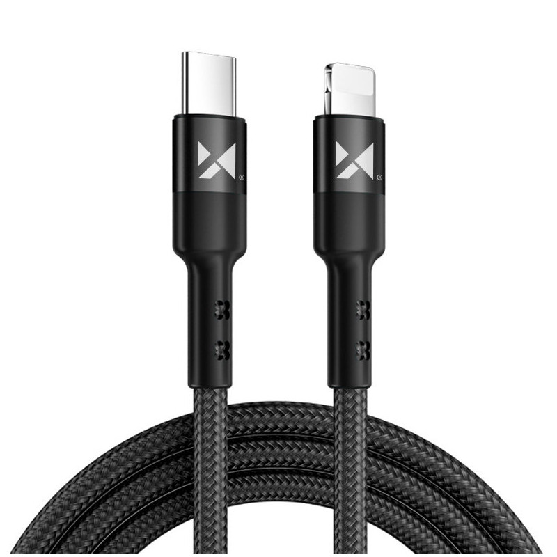 Kabelis USB-C iPhone Lightning Power Delivery 18W 1m juodas