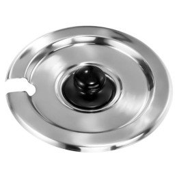 Plieninis puodo įdėklas su dangteliu sriubos šildytuvo bain marie 3,8L