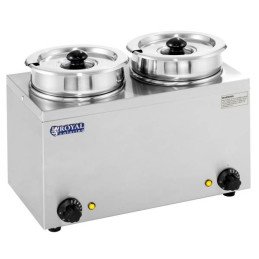 Bain-marie elektrinis sriubos šildytuvas 300W 230V 2 x 3,8L