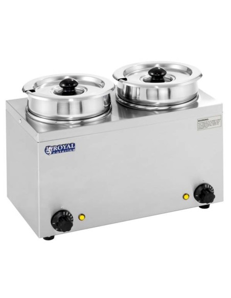 Bain-marie elektrinis sriubos šildytuvas 300W 230V 2 x 3,8L Bain-marie elektrinis sriubos šildytuvas 300W 230V 2 x 3,8L