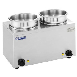 Bain-marie elektrinis sriubos šildytuvas 300W 230V 2 x 3,8L