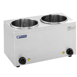 Bain-marie elektrinis sriubos šildytuvas 300W 230V 2 x 3,8L