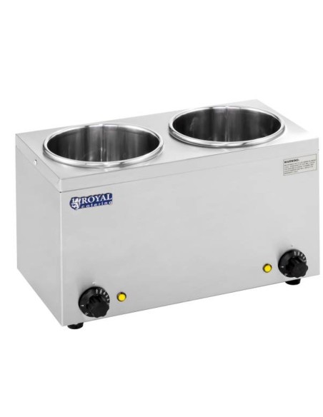 Bain-marie elektrinis sriubos šildytuvas 300W 230V 2 x 3,8L Bain-marie elektrinis sriubos šildytuvas 300W 230V 2 x 3,8L