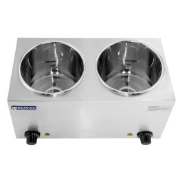 Bain-marie elektrinis sriubos šildytuvas 300W 230V 2 x 3,8L