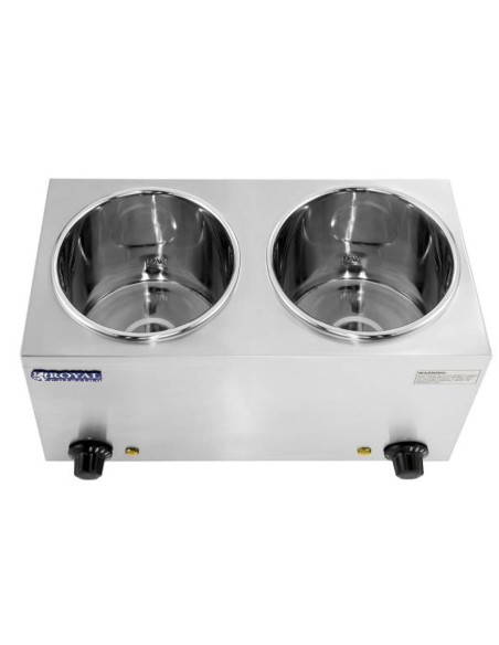 Bain-marie elektrinis sriubos šildytuvas 300W 230V 2 x 3,8L Bain-marie elektrinis sriubos šildytuvas 300W 230V 2 x 3,8L