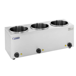 Bain-marie elektrinis sriubos šildytuvas 450W 230V 3 x 3,8L