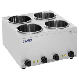 Bain marie elektrinis sriubos šildytuvas 600W 230V 4 x 3,8L