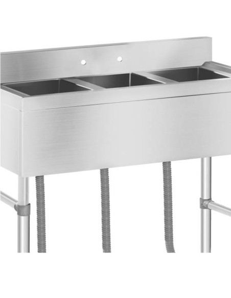 Maitinimo kriauklė iš nerūdijančio plieno, 3 kamerų baseinas 100x50cm Maitinimo kriauklė iš nerūdijančio plieno, 3 kamerų baseinas 100x50cm