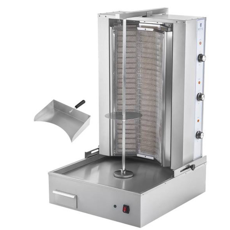 Skrudintuvas elektrinė giros kebabų orkaitė 400V 6kW