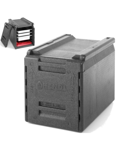 Izoliuotas termoso konteineris maitinimo termosas maistui vežti PP GN1/1 66L