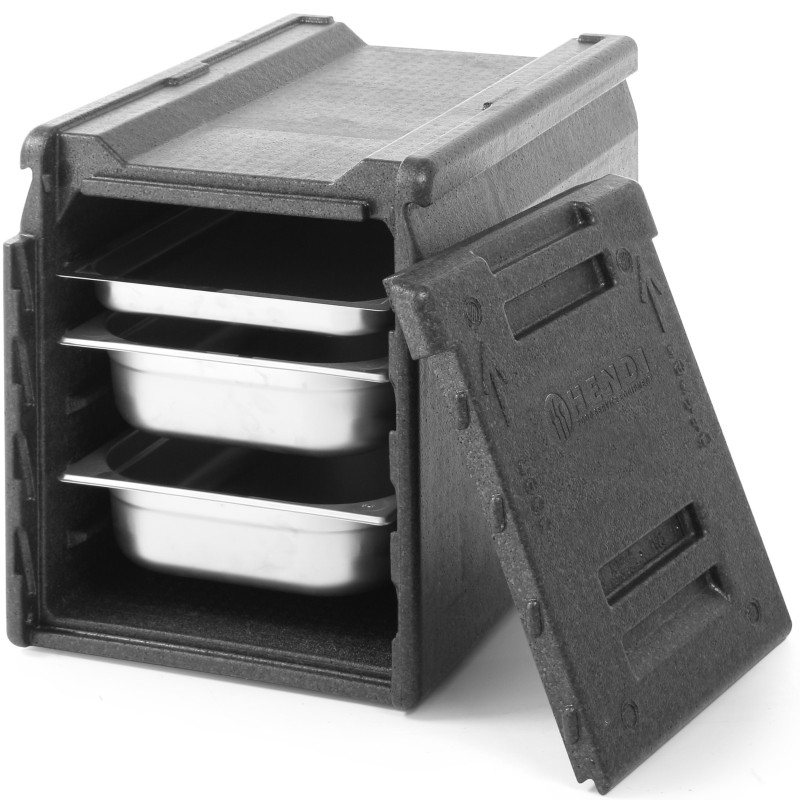 Izoliuotas termoso konteineris maitinimo termosas maistui vežti PP GN1/1 66L