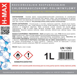 Polivinilchlorido gumos skiediklis H-MAX 1L dažams ir lakams