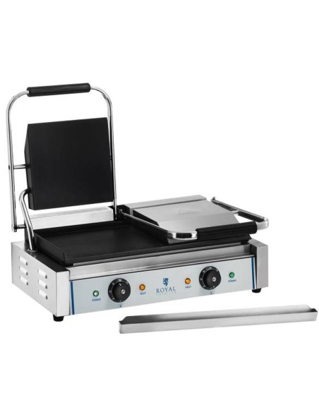 Dvipusis kontaktinis grilis dvigubai lygus 3600W 230V Royal Catering Dvipusis kontaktinis grilis dvigubai lygus 3600W 230V Royal Catering