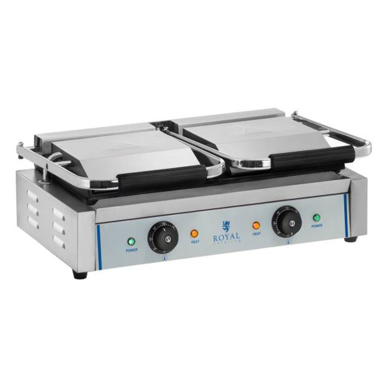 Dvipusis kontaktinis grilis dvigubai lygus 3600W 230V Royal Catering