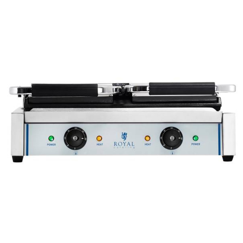Dvipusis kontaktinis grilis dvigubai lygus 3600W 230V Royal Catering