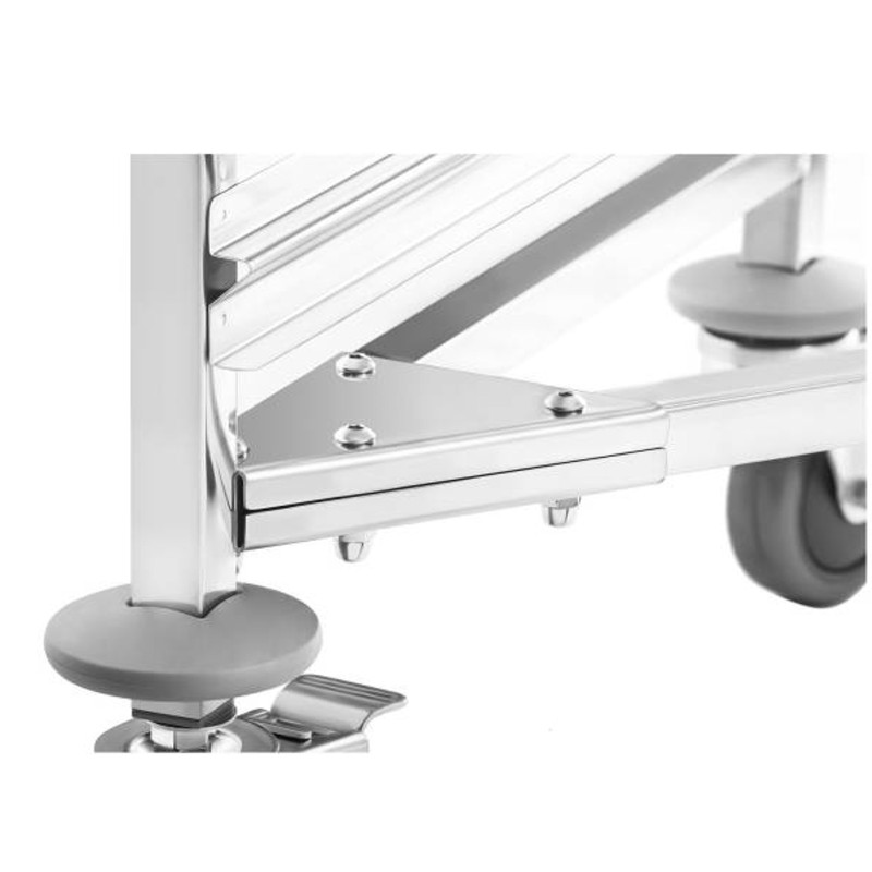 Plieninis gastronominis transportavimo vežimėlis padėklams ar konteineriams GN 20 x GN 1/1 65mm