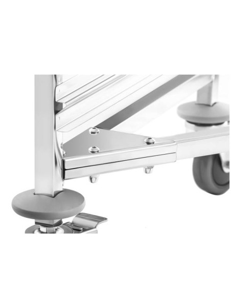 Plieninis gastronominis transportavimo vežimėlis padėklams ar konteineriams GN 20 x GN 1/1 65mm