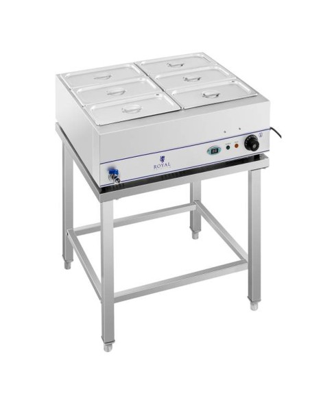 Bain marie vandens šildytuvas ant plieninio pagrindo 6 x GN 1/3 2000W 230V Bain marie vandens šildytuvas ant plieninio pagrindo 6 x GN 1/3 2000W 230V