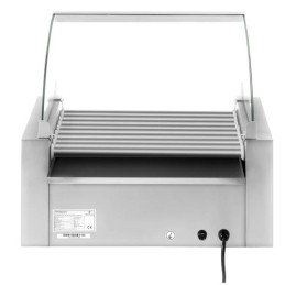 Ritininis ritininis grilis su dangteliu ir kaitinimo stalčiumi bandelėms 16 dešrelių HotDog 2200W 230V Royal Catering