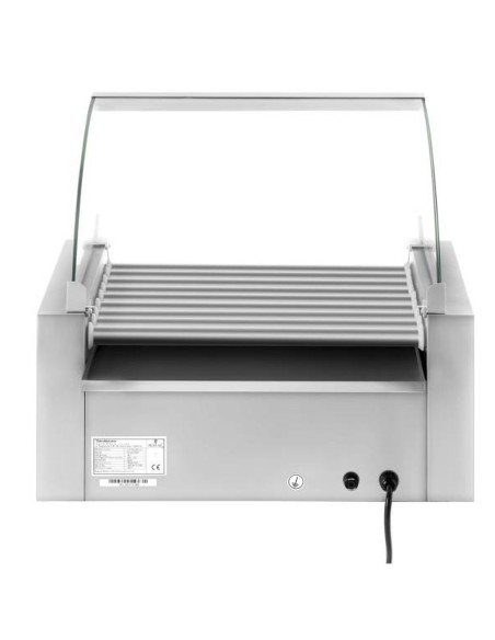 Ritininis ritininis grilis su dangteliu ir kaitinimo stalčiumi bandelėms 16 dešrelių HotDog 2200W 230V Royal Catering Ritininis ritininis grilis su dangteliu ir kaitinimo stalčiumi bandelėms 16 dešrelių HotDog 2200W 230V Royal Catering