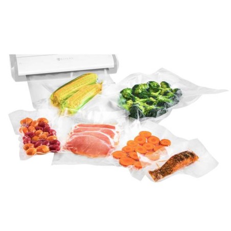 Riektiniai vakuuminiai maišeliai ant ritinio vakuuminio pakavimo mašinai SET 600 x 20 cm 4 rulonai LFGB ir FDA sertifikatas