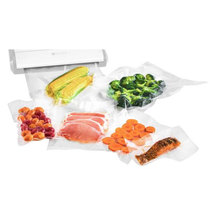 Įvairių dydžių vakuuminių maišelių rinkinys ant ritinio 4 ritinėliai LFGB ir FDA sertifikuoti