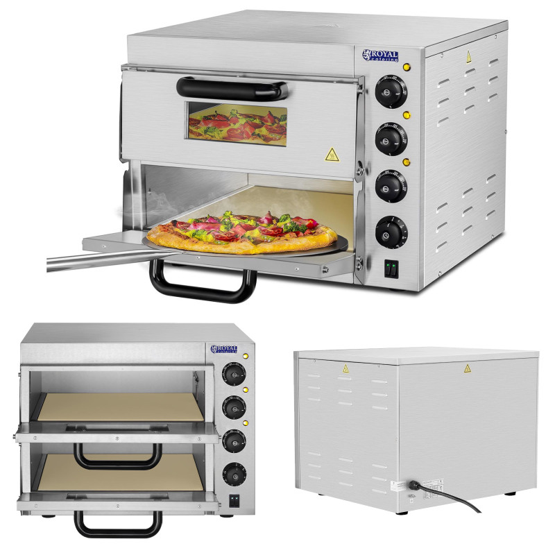 Profesionali dviguba picos orkaitė 2 x 40cm 3000W 230V Royal Catering