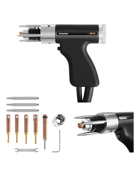 Pistoletas su laidais, skirtas STUD TORCH-4M kondensatoriniam suvirintuvui M3 - M10 kaiščiai Stamos Vokietija Pistoletas su laidais, skirtas STUD TORCH-4M kondensatoriniam suvirintuvui M3 - M10 kaiščiai Stamos Vokietija