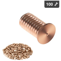 Suvirinimo kaiščiai suvirinimo aparatams variu dengtas plienas M6 12mm Stamos Vokietija 100 vnt.