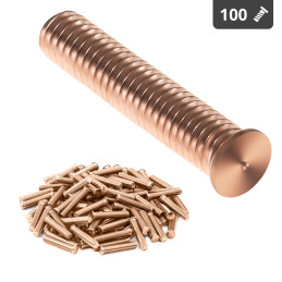 Suvirinimo kaiščiai suvirinimo aparatams variu dengtas plienas M6 30mm Stamos Vokietija 100 vnt.