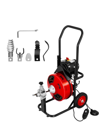 Valiklis elektrinis vamzdžių spiralė 390W 23m MSW-DRAIN CLEAN 23E + galvutės Valiklis elektrinis vamzdžių spiralė 390W 23m MSW-DRAIN CLEAN 23E + galvutės