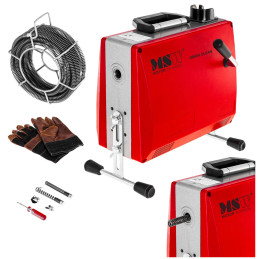 Stūmoklis skaidresnis spiralinis gyvatukas vamzdžiams elektra 390W sk. 30 - 100 mm MSW-DRAIN CLEAN 2.3E