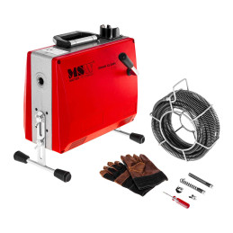 Stūmoklis skaidresnis spiralinis gyvatukas vamzdžiams elektra 390W sk. 30 - 100 mm MSW-DRAIN CLEAN 2.3E