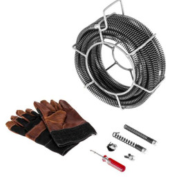 Stūmoklis skaidresnis spiralinis gyvatukas vamzdžiams elektra 390W sk. 30 - 100 mm MSW-DRAIN CLEAN 2.3E