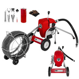 Elektrinis vamzdžių valiklis 1100W sk. 32mm MSW POWER DRAIN CLEAN 4.6E + priedai