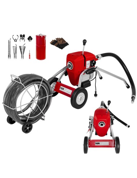 Elektrinis vamzdžių valiklis 1100W sk. 32mm MSW POWER DRAIN CLEAN 4.6E + priedai Elektrinis vamzdžių valiklis 1100W sk. 32mm MSW POWER DRAIN CLEAN 4.6E + priedai