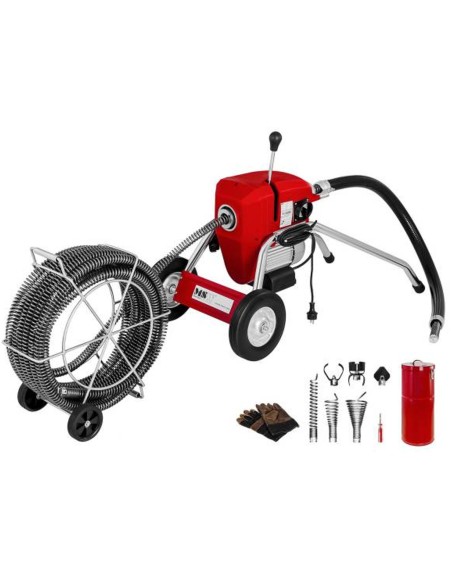 Elektrinis vamzdžių valiklis 1100W sk. 32mm MSW POWER DRAIN CLEAN 4.6E + priedai Elektrinis vamzdžių valiklis 1100W sk. 32mm MSW POWER DRAIN CLEAN 4.6E + priedai