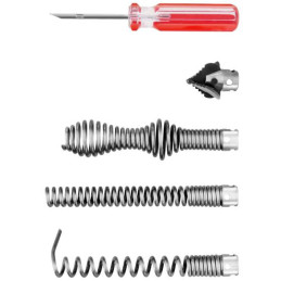 Grąžtų rinkinys vamzdžių valikliui 30 - 100 mm 16 mm MSW POWER DRAIN CLEAN 2.3E