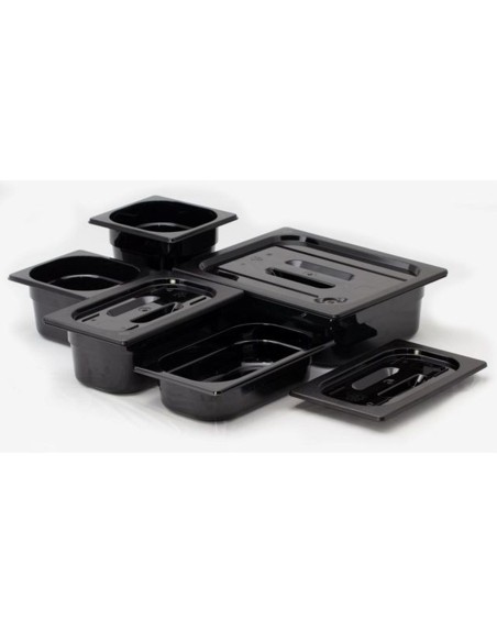 Juodo polikarbonato konteineris GN 1/6 h 100 mm - Hendi 862728