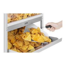Šildytuvo vitrina nachos žemės riešutų spragėsiams + kaušelis