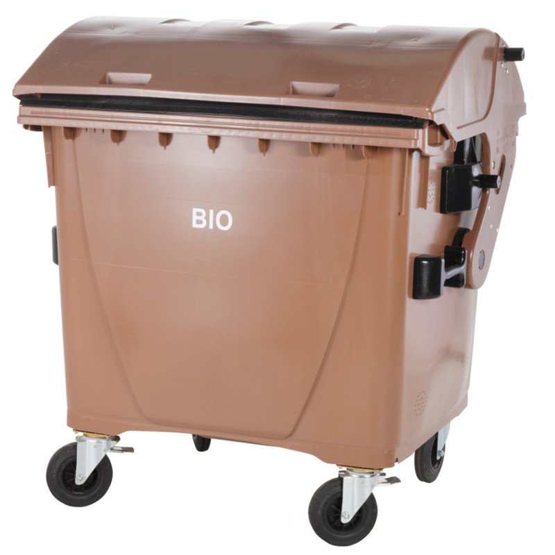 Bio konteineris BIO atliekoms ir maisto atliekoms ATEST - rudas 1100L Bio konteineris BIO atliekoms ir maisto atliekoms ATEST - rudas 1100L