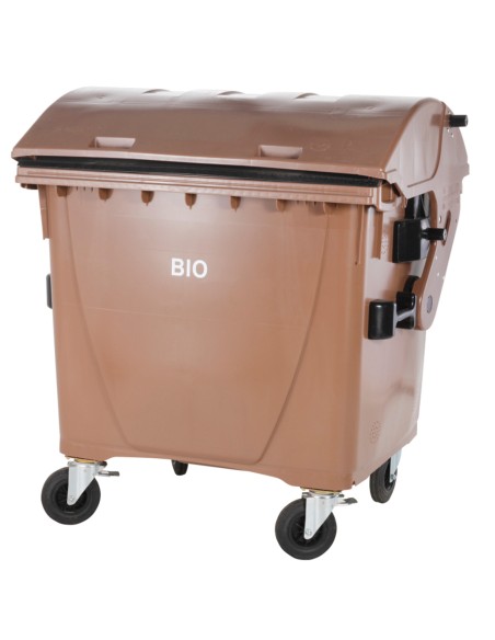 Bio konteineris BIO atliekoms ir maisto atliekoms ATEST - rudas 1100L Bio konteineris BIO atliekoms ir maisto atliekoms ATEST - rudas 1100L