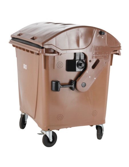 Bio konteineris BIO atliekoms ir maisto atliekoms ATEST - rudas 1100L Bio konteineris BIO atliekoms ir maisto atliekoms ATEST - rudas 1100L