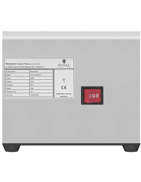 Profesionali mėsmalė 70 kg/h 230V Royal Catering RCFW 70-600ECO Profesionali mėsmalė 70 kg/h 230V Royal Catering RCFW 70-600ECO