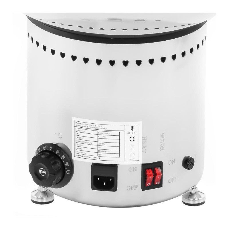 Šokoladinis fontanas šokoladui 5 aukštų 6kg Royal Catering RCCF-65W4