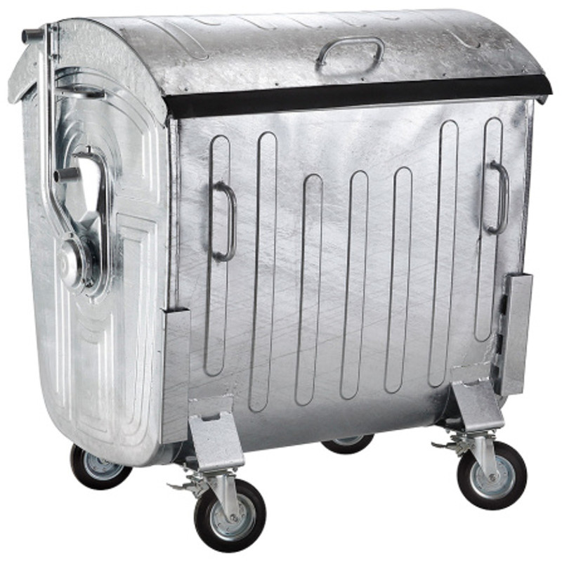 Metalo atliekų konteineris ugniai atsparus pelenai 1100L EU Metalo atliekų konteineris ugniai atsparus pelenai 1100L EU
