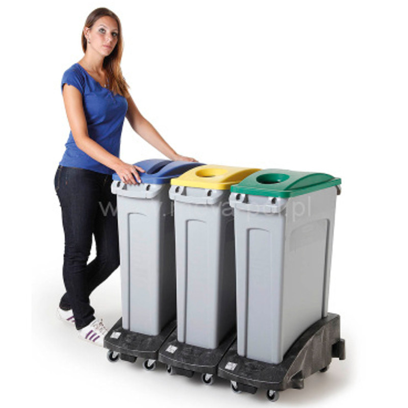 Rubbermaid SLIM JIM 87L modulinė šiukšliadėžė, skirta atrankiniam atliekų surinkimui