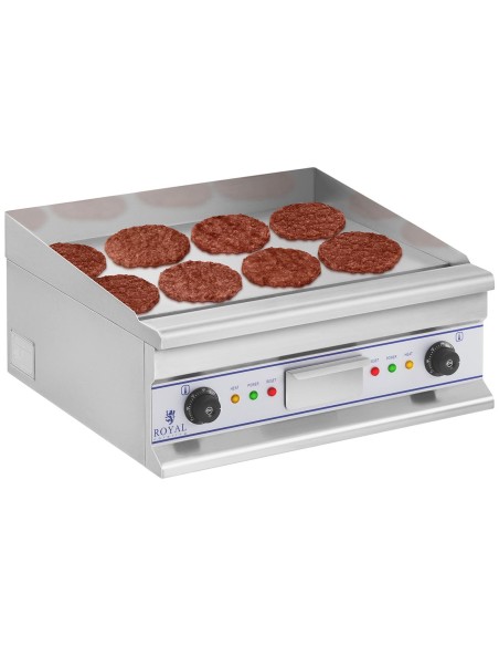 Sklandžiai grotelių plokštelė elektrinė grilis kepimui 60cm 400V Royal Catering RCG 60S Sklandžiai grotelių plokštelė elektrinė grilis kepimui 60cm 400V Royal Catering RCG 60S