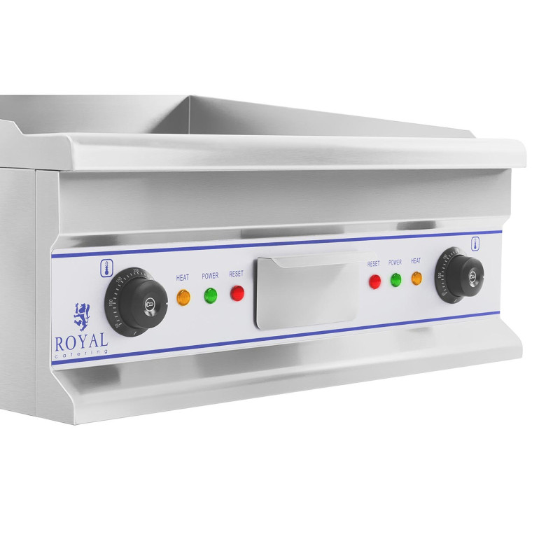 Sklandžiai grotelių plokštelė elektrinė grilis kepimui 60cm 400V Royal Catering RCG 60S