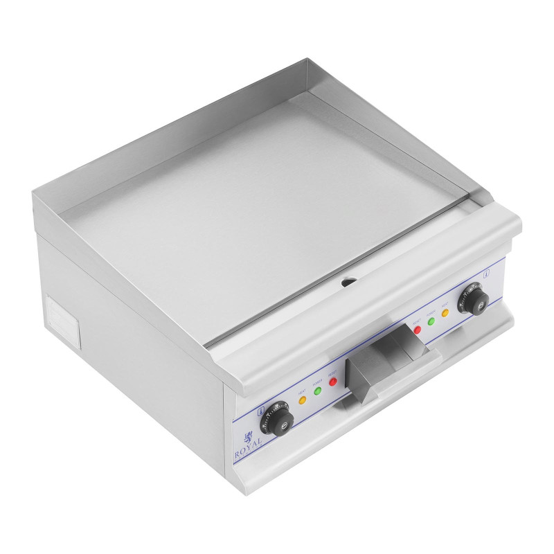 Sklandžiai grotelių plokštelė elektrinė grilis kepimui 60cm 400V Royal Catering RCG 60S